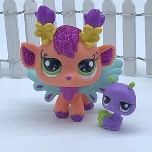 Littlest Pet Shop Glistening Garden Daisy Fairy #2616 #2617